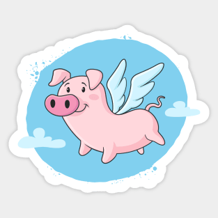 When pigs fly Sticker